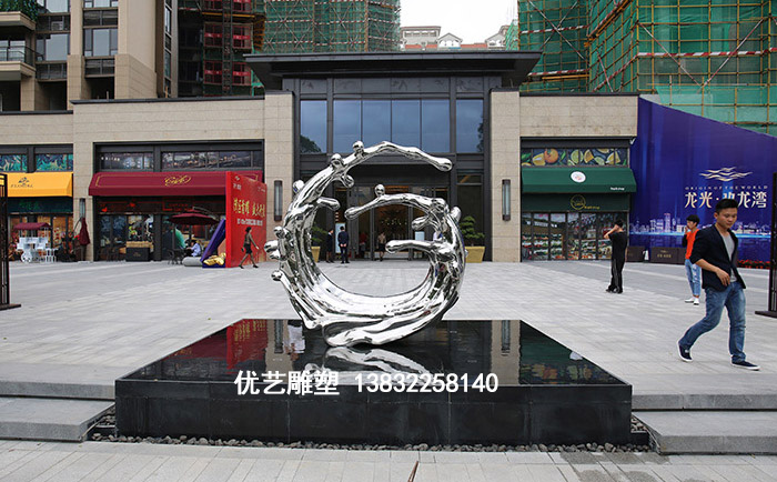 城市廣場(chǎng)不銹鋼雕塑